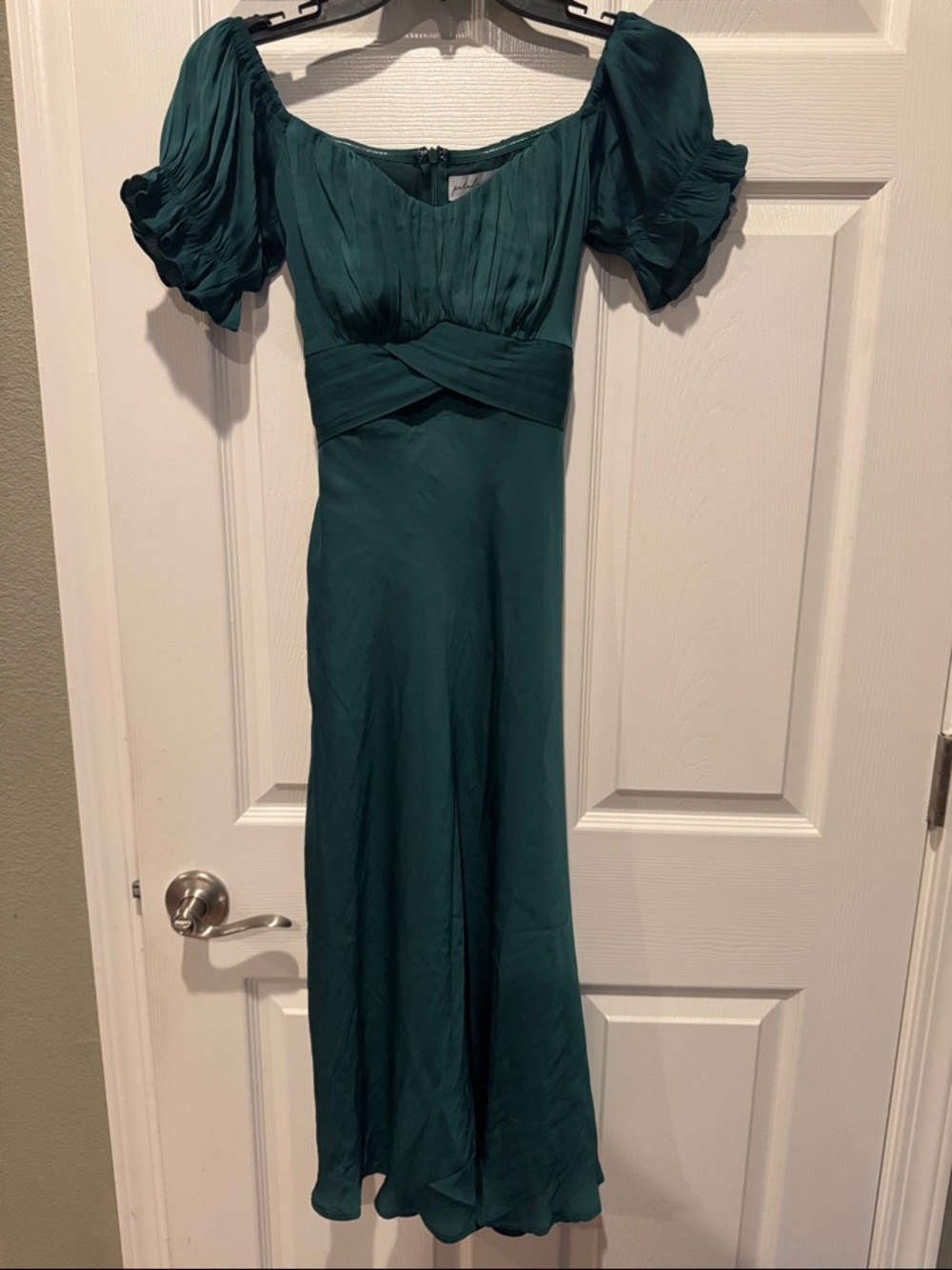 Petal & Pup Mickenna Sweetheart Tie Back Midi Dress in Teal, Brand New